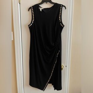 Black silver accents dress